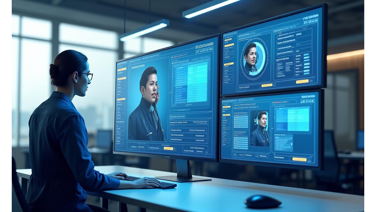 Digital interface showing a candidate profile with skills and availability