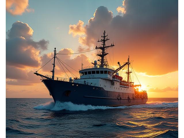 Commercial fishing trawler operating in the North Sea