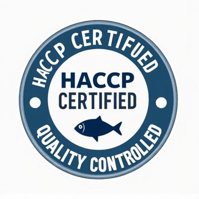 Badge displaying HACCP Certified and Quality Controlled